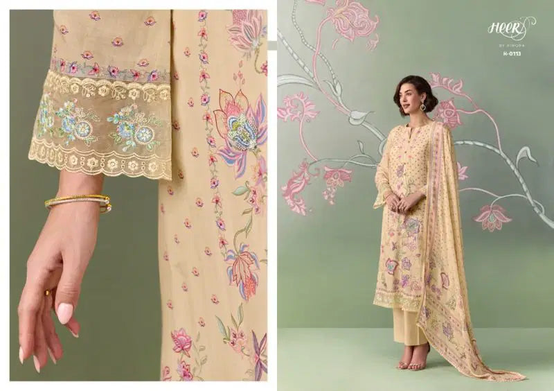 Kimora Heer Rosaline Vol 255 Muslin Digital Print With Embroidered Salwar Kameez