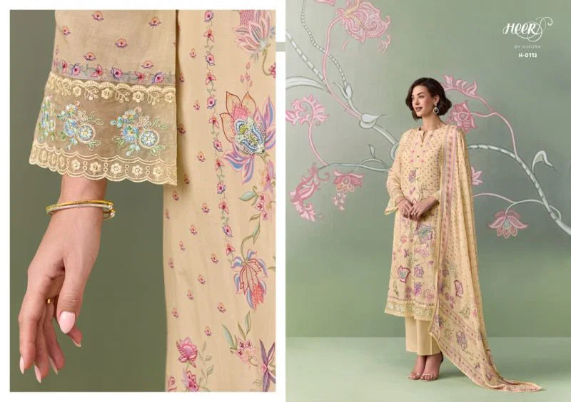 Kimora Heer Rosaline Vol 255 Muslin Digital Print With Embroidered Salwar Kameez