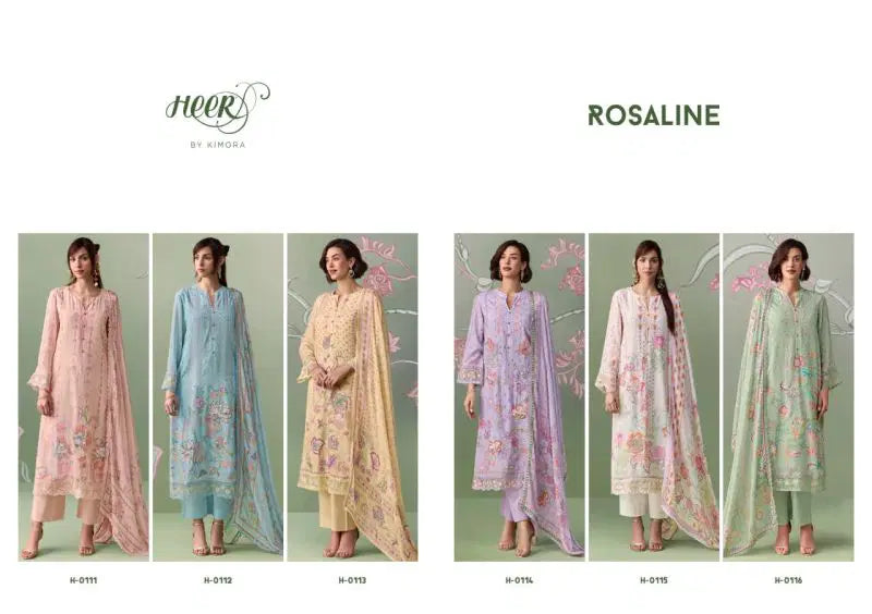 Kimora Heer Rosaline Vol 255 Muslin Digital Print With Embroidered Salwar Kameez