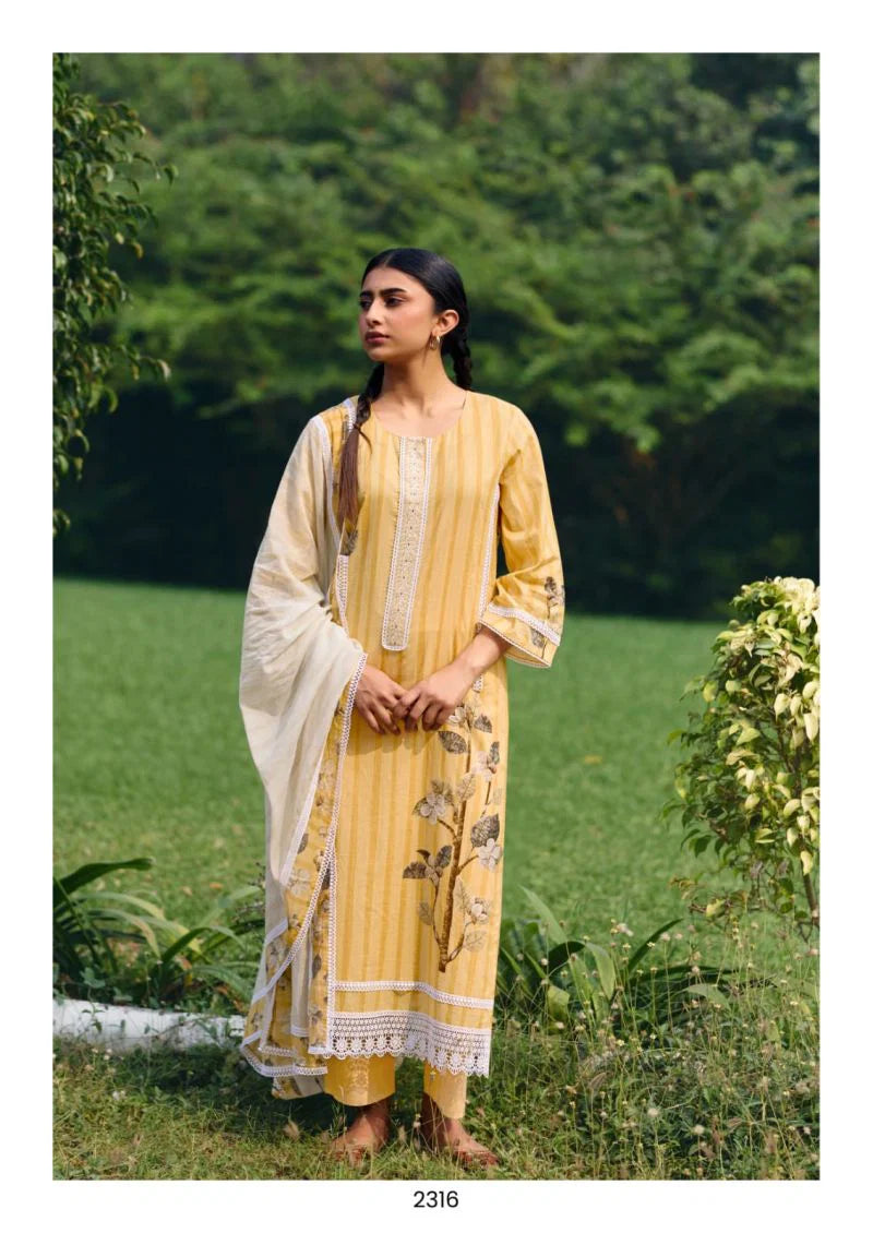 Kimora Nokjhok 68 Lawn Cotton Digtal Crochet Print With Resham Embroidered Salwar Kameez