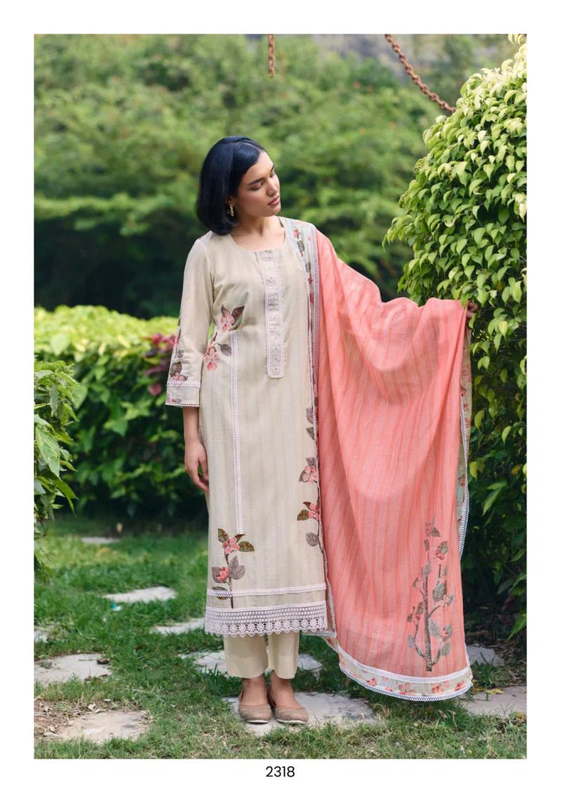 Kimora Nokjhok 68 Lawn Cotton Digtal Crochet Print With Resham Embroidered Salwar Kameez