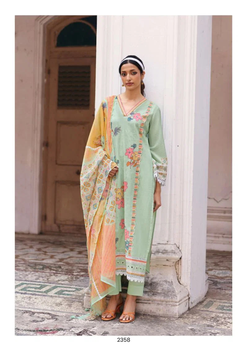 Kimora Saheli Vol 78 Lawn Cotton With Embroidered Salwar Kameez