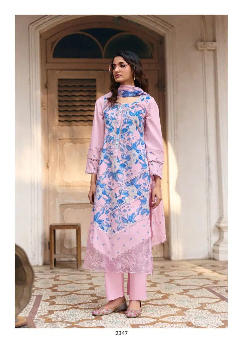 Kimora Sitaaree Lawn Cotton With Resham Embroidered Salwar Kameez