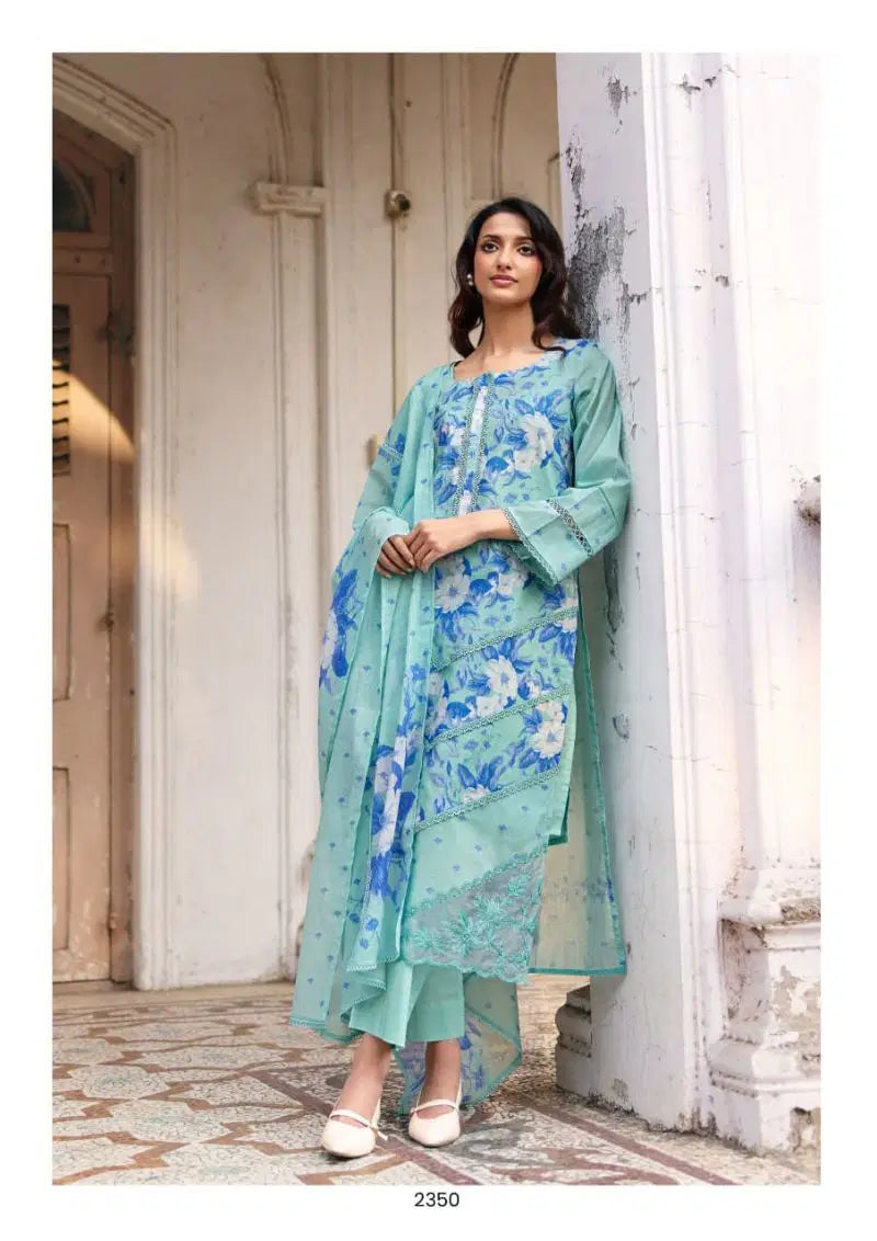 Kimora Sitaaree Lawn Cotton With Resham Embroidered Salwar Kameez