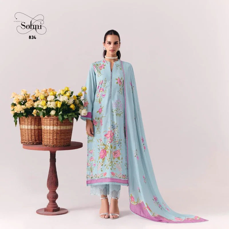 Kimora Sohni Coral Vol 76 Lawn Cotton Digital Printed Salwar Kameez
