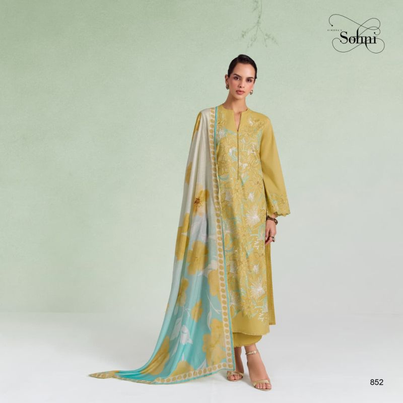Kimora Sohni Dove Vol 78 Lawn Cotton Embroidered Salwar Kameez
