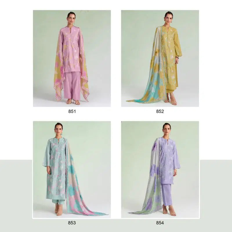 Kimora Sohni Dove Vol 78 Lawn Cotton Embroidered Salwar Kameez