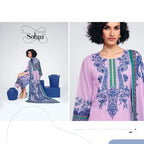 Kimora Sohni Indigo Linen Digital Printed Salwar Kameez
