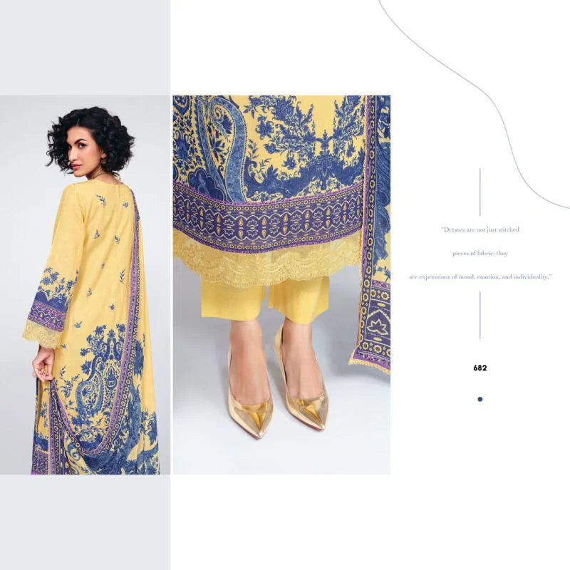Kimora Sohni Indigo Linen Digital Printed Salwar Kameez