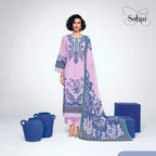 Kimora Sohni Indigo Linen Digital Printed Salwar Kameez