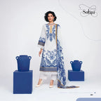 Kimora Sohni Indigo Linen Digital Printed Salwar Kameez
