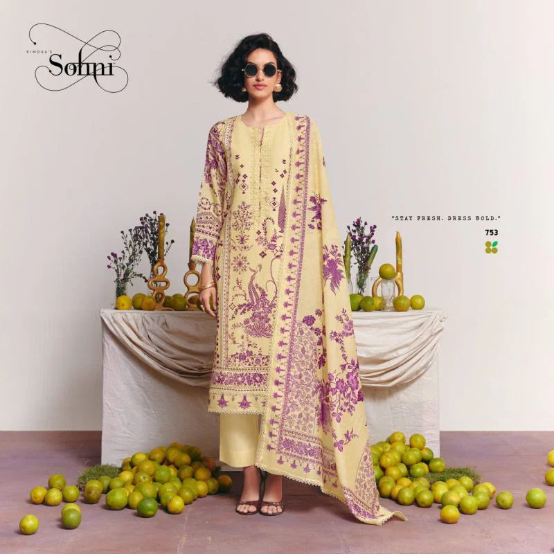 Kimora Sohni Lemonade Vol 68 Cotton Lawn Digital Printed Salwar Kameez