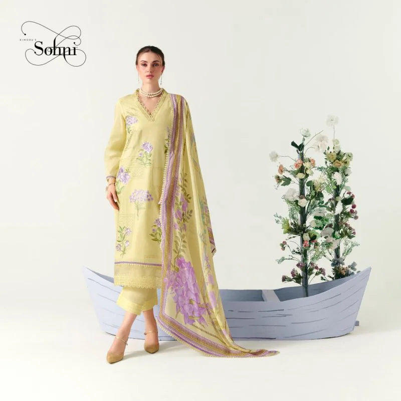 Kimora Sohni Orchid Vol 72 Lawn Cotton Digital Printed Salwar Kameez