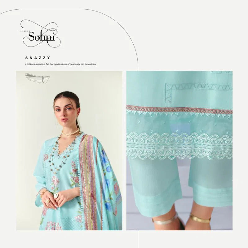 Kimora Sohni Orchid Vol 72 Lawn Cotton Digital Printed Salwar Kameez