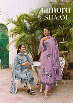 Kimora Suit Shaam Vol 91 Muslin Digital Prin Hand Work Salwar Kameez