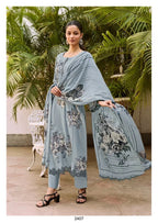 Kimora Suit Shaam Vol 91 Muslin Digital Prin Hand Work Salwar Kameez