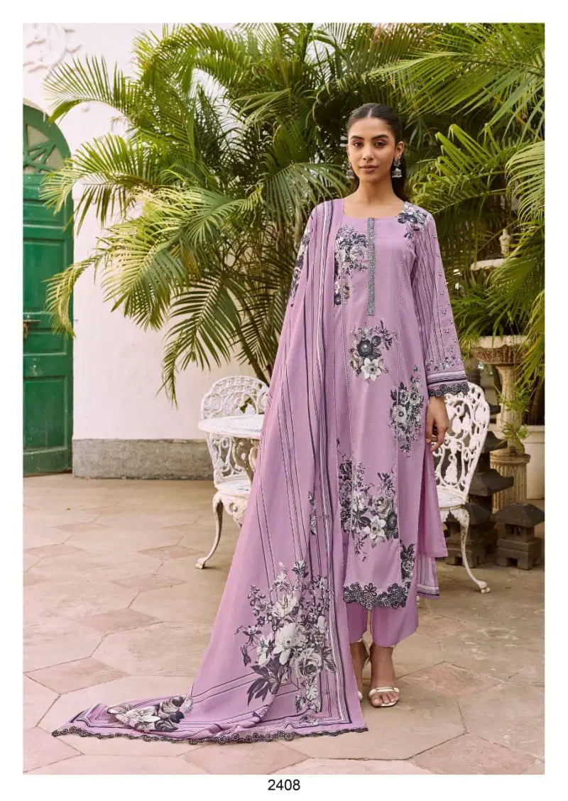 Kimora Suit Shaam Vol 91 Muslin Digital Prin Hand Work Salwar Kameez