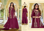 Ladies Flavour 3454 To 3456 Chinon Embroidered Kurti With Bottom Dupatta