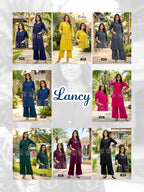 Lancy Vol 1 Rayon Embroidery Worked Fancy Top With Bottom Collection