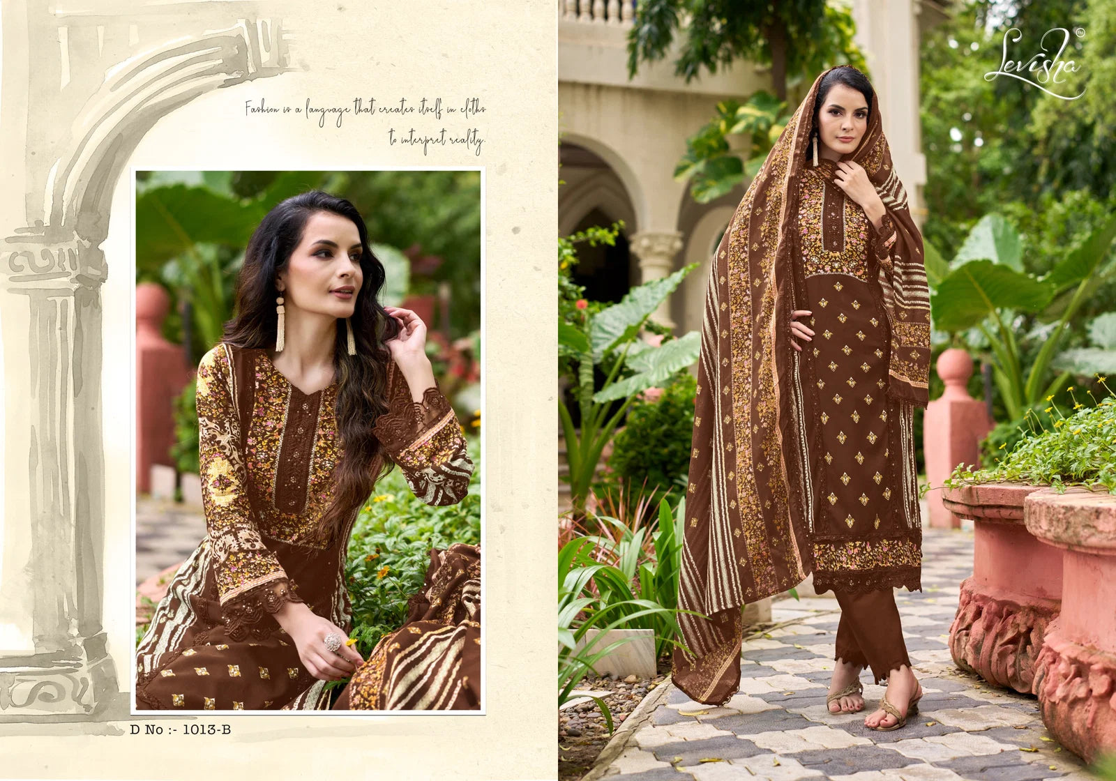 Levisha Bagh Rayon Digital Printed Pakistabi Dress Material Collection