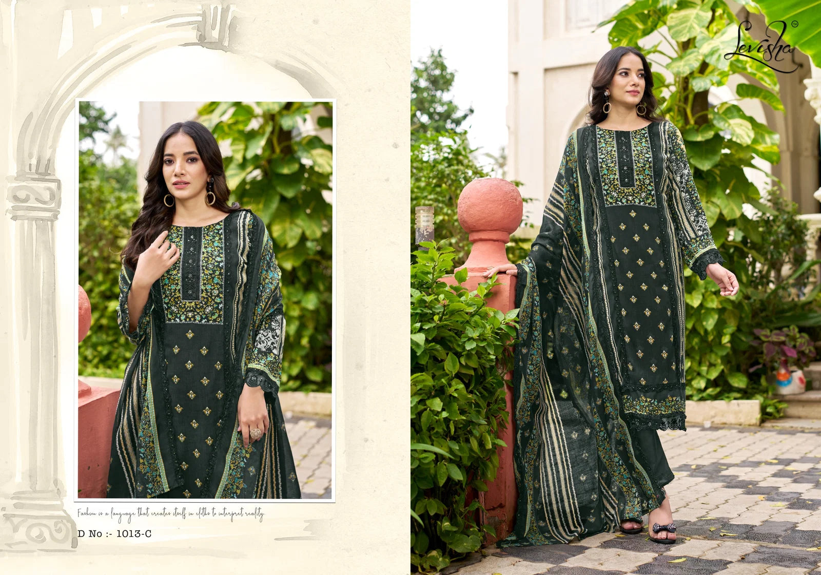 Levisha Bagh Rayon Digital Printed Pakistabi Dress Material Collection