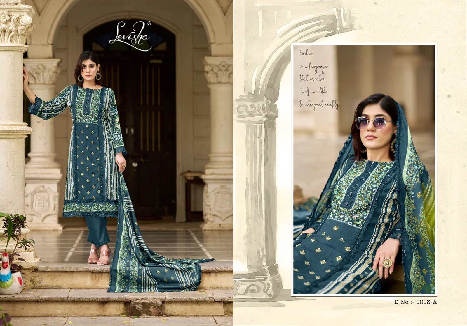 Levisha Bagh Rayon Digital Printed Pakistabi Dress Material Collection