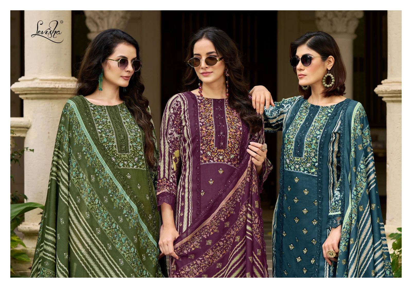 Levisha Bagh Rayon Digital Printed Pakistabi Dress Material Collection