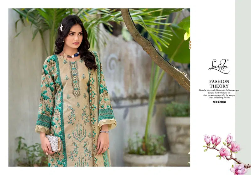 Levisha Bin Saeed Vol 4 Cambric Lawn Cotton Printed Dress Material