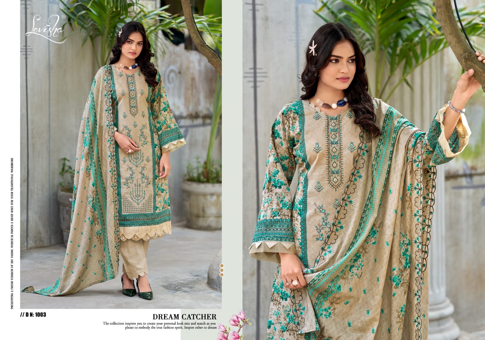 Levisha Bin Saeed Vol 4 Cambric Lawn Cotton Printed Dress Material