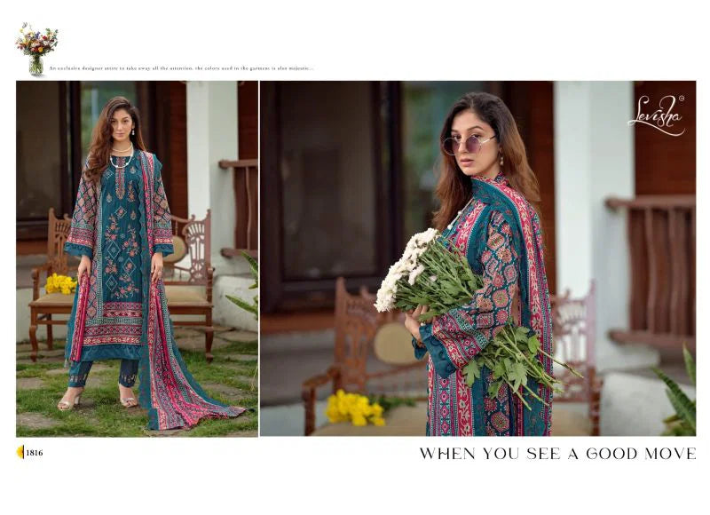 Levisha Madhubala Vol 18 Cambric Lawn Cotton Embroidered Dress Material