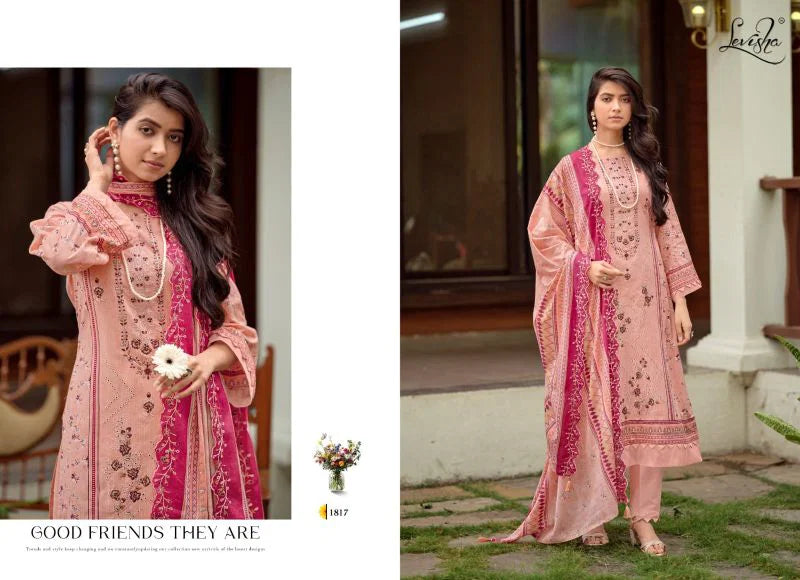 Levisha Madhubala Vol 18 Cambric Lawn Cotton Embroidered Dress Material