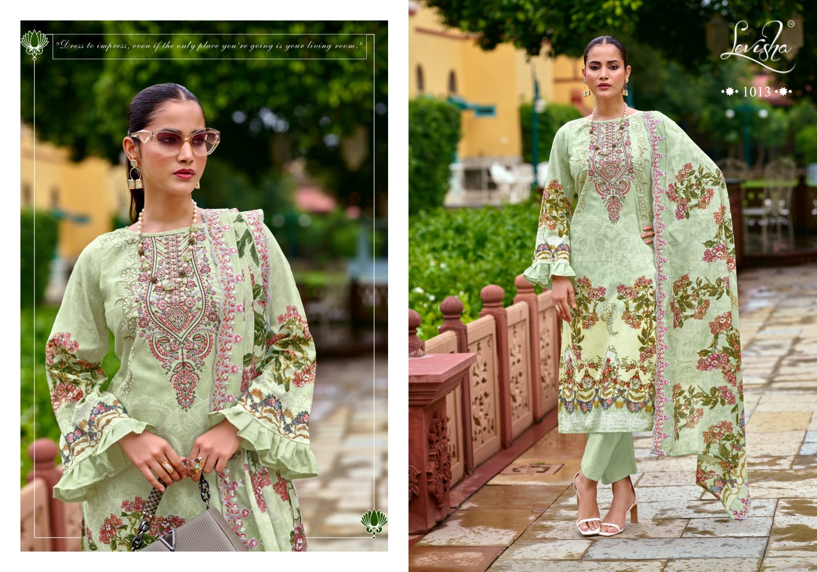 Levisha Mariyam Vol 1 Cambric Cotton With Embroidery Dress Material