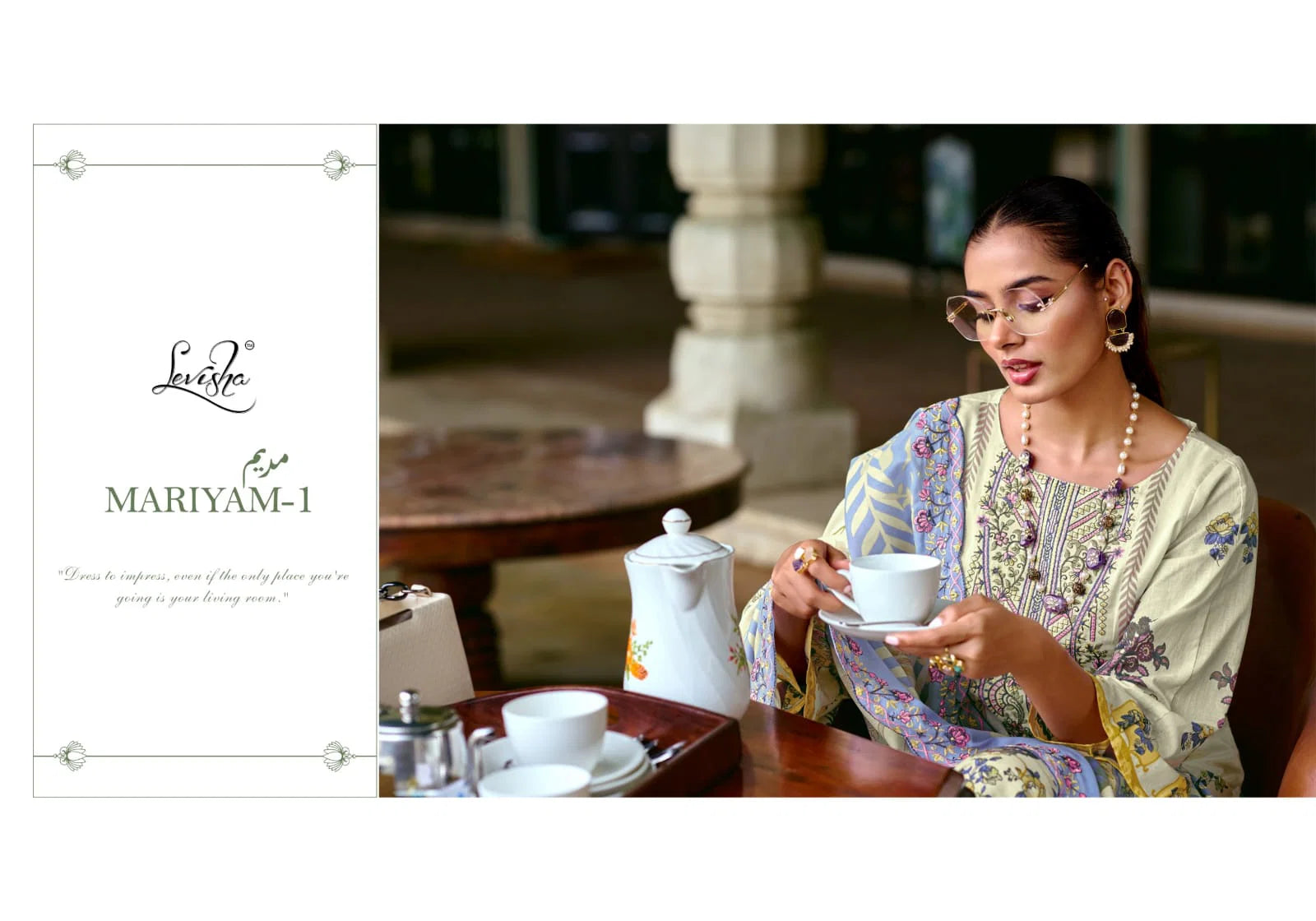 Levisha Mariyam Vol 1 Cambric Cotton With Embroidery Dress Material