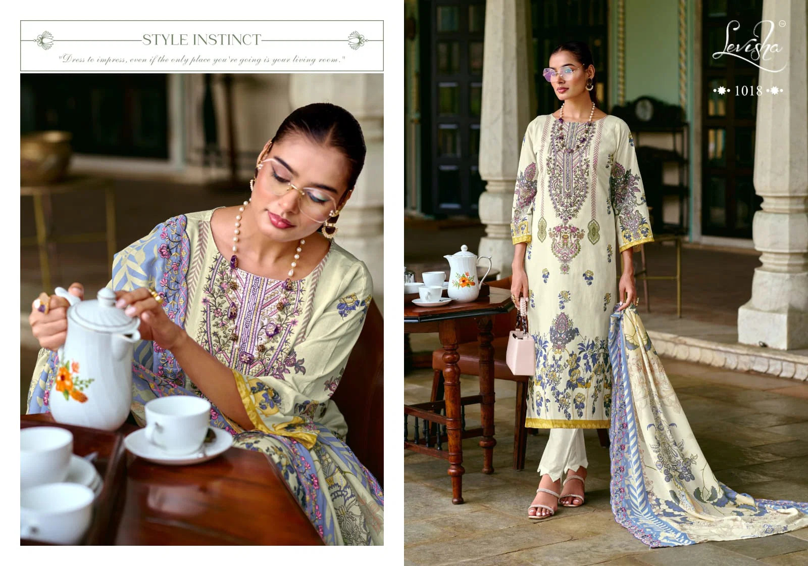 Levisha Mariyam Vol 1 Cambric Cotton With Embroidery Dress Material