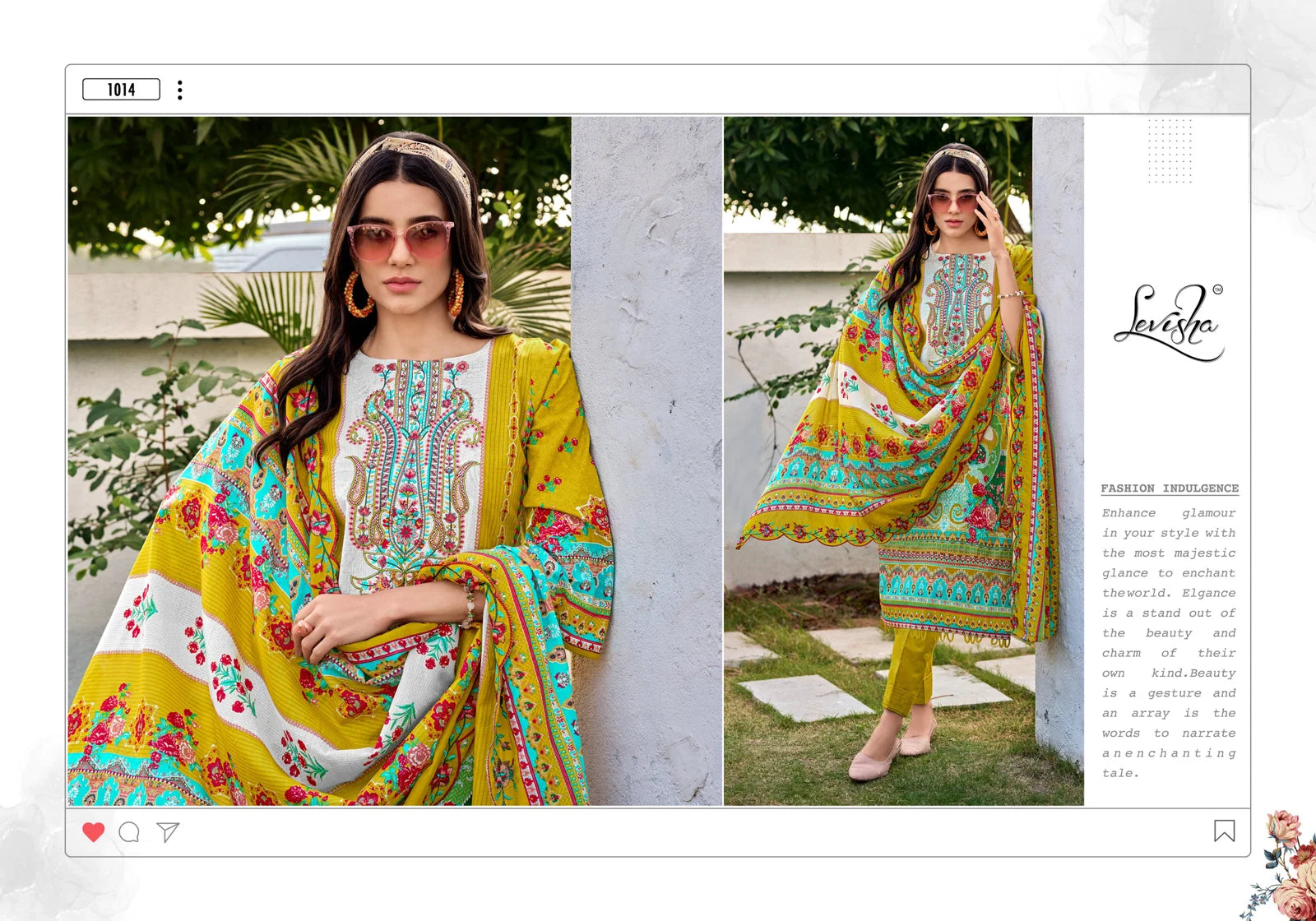 Levisha Mariyam Vol 2 Cambric Cotton Printed Embroidery Dress Material