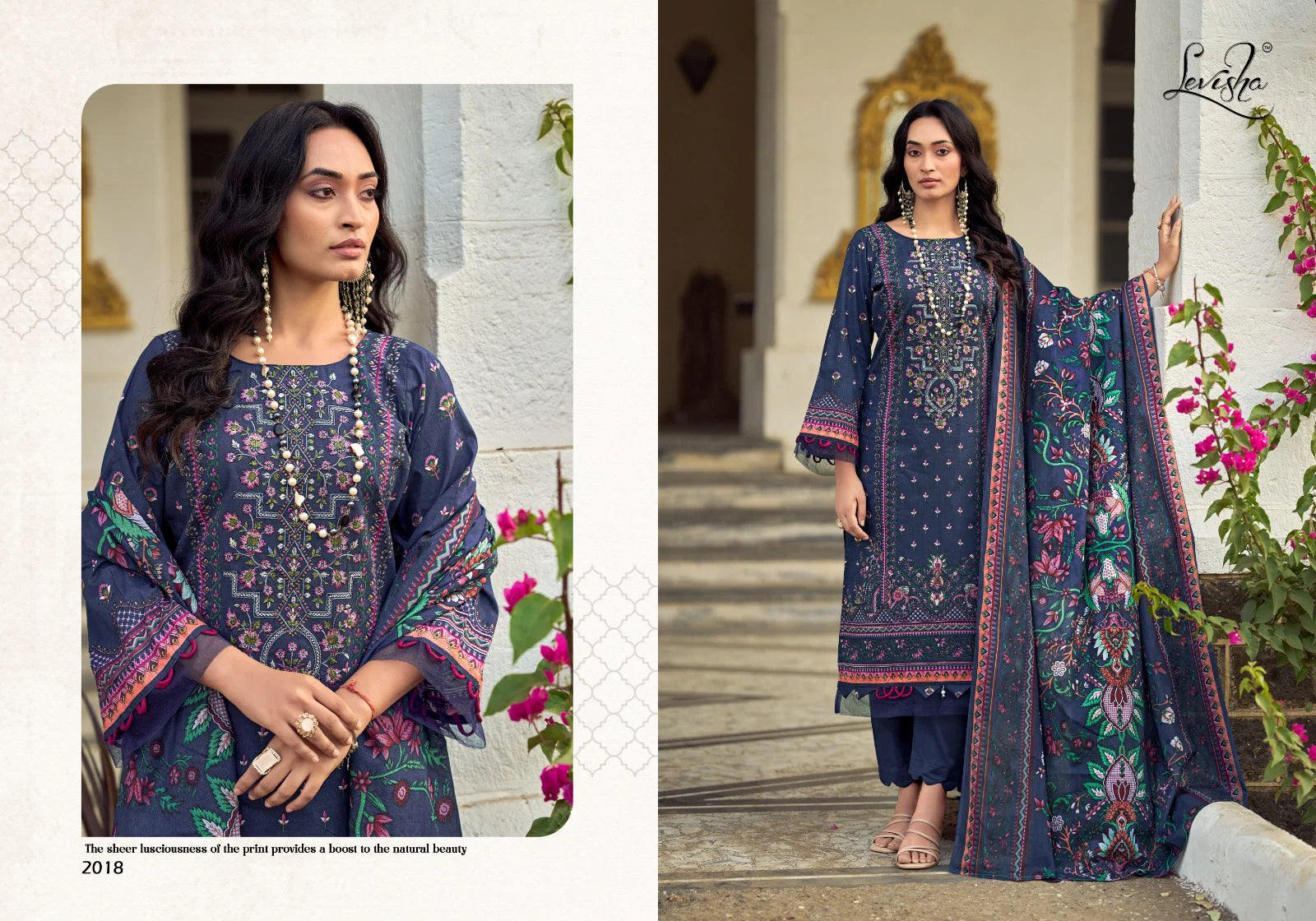 Levisha Muskan Vol 2 Cambric Cotton Print Embroidery Work Dress Material