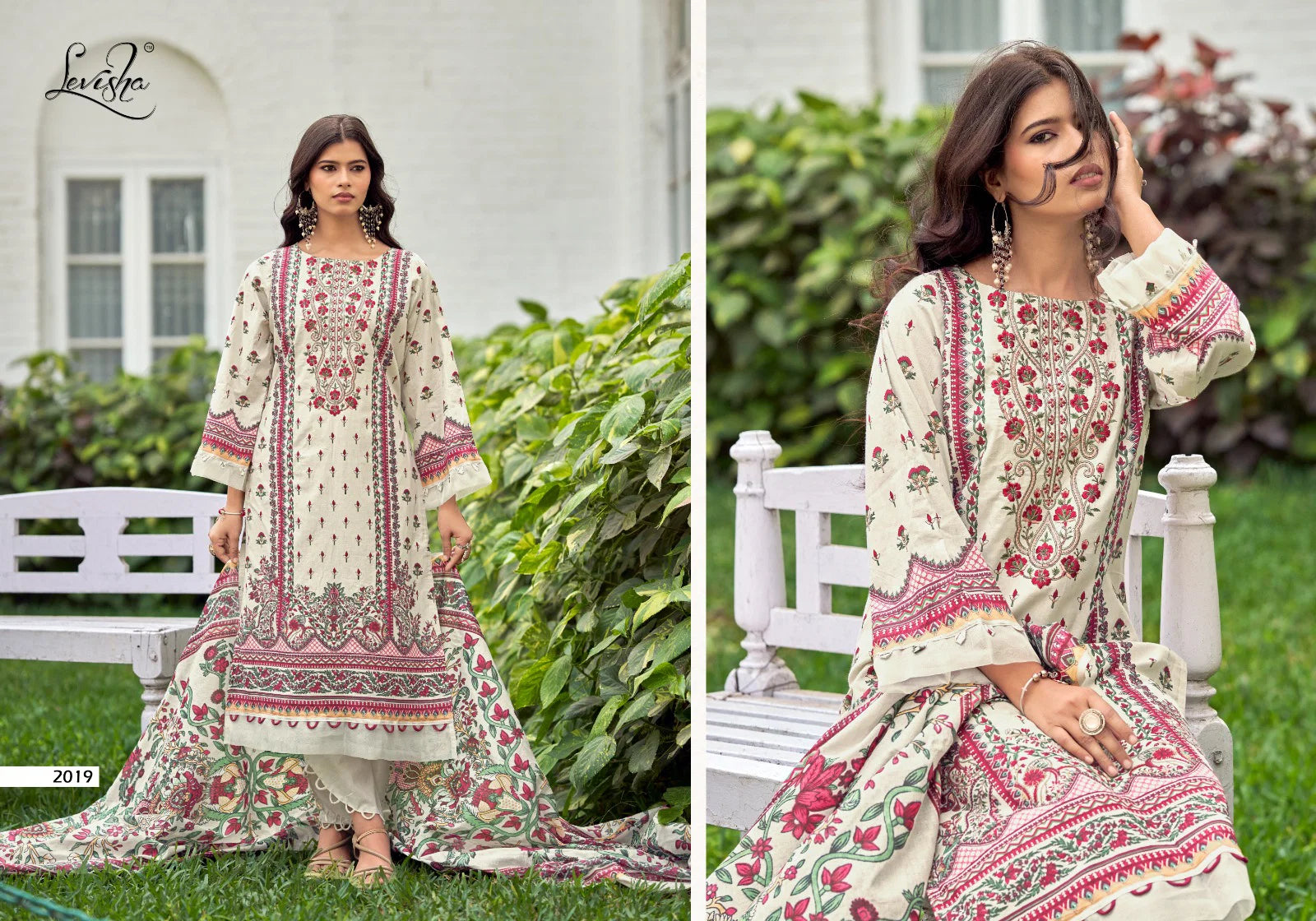 Levisha Muskan Vol 2 Cambric Cotton Print Embroidery Work Dress Material