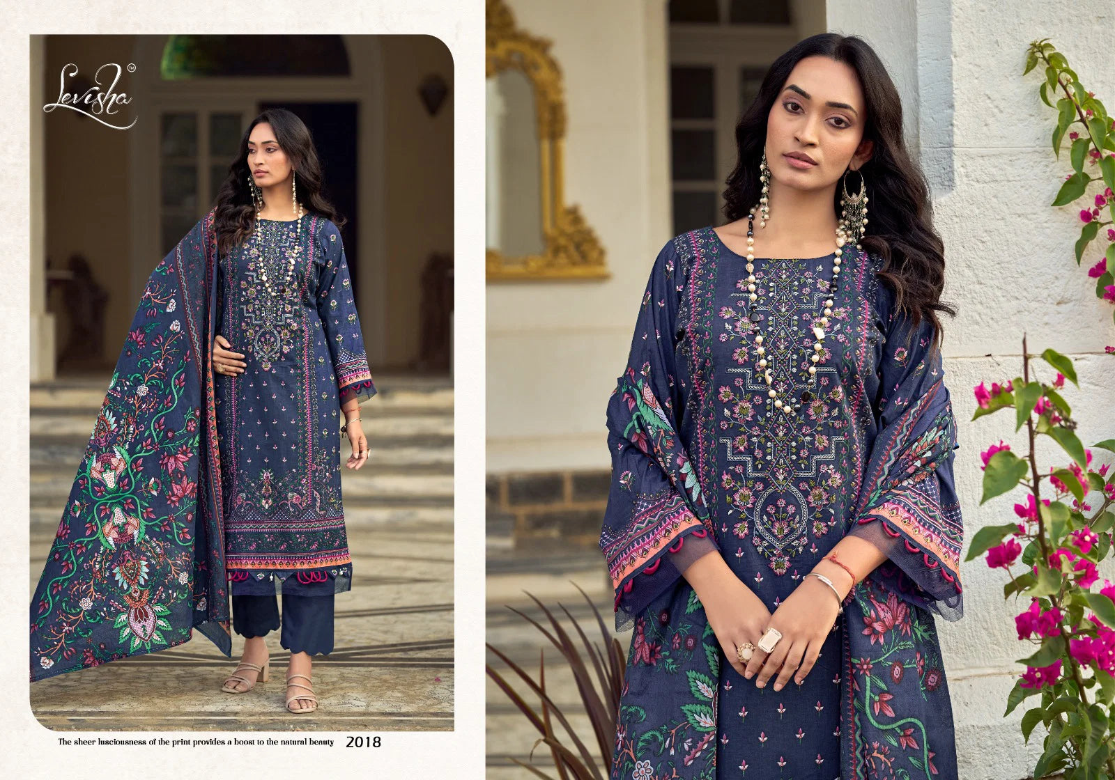 Levisha Muskan Vol 2 Cambric Cotton Print Embroidery Work Dress Material