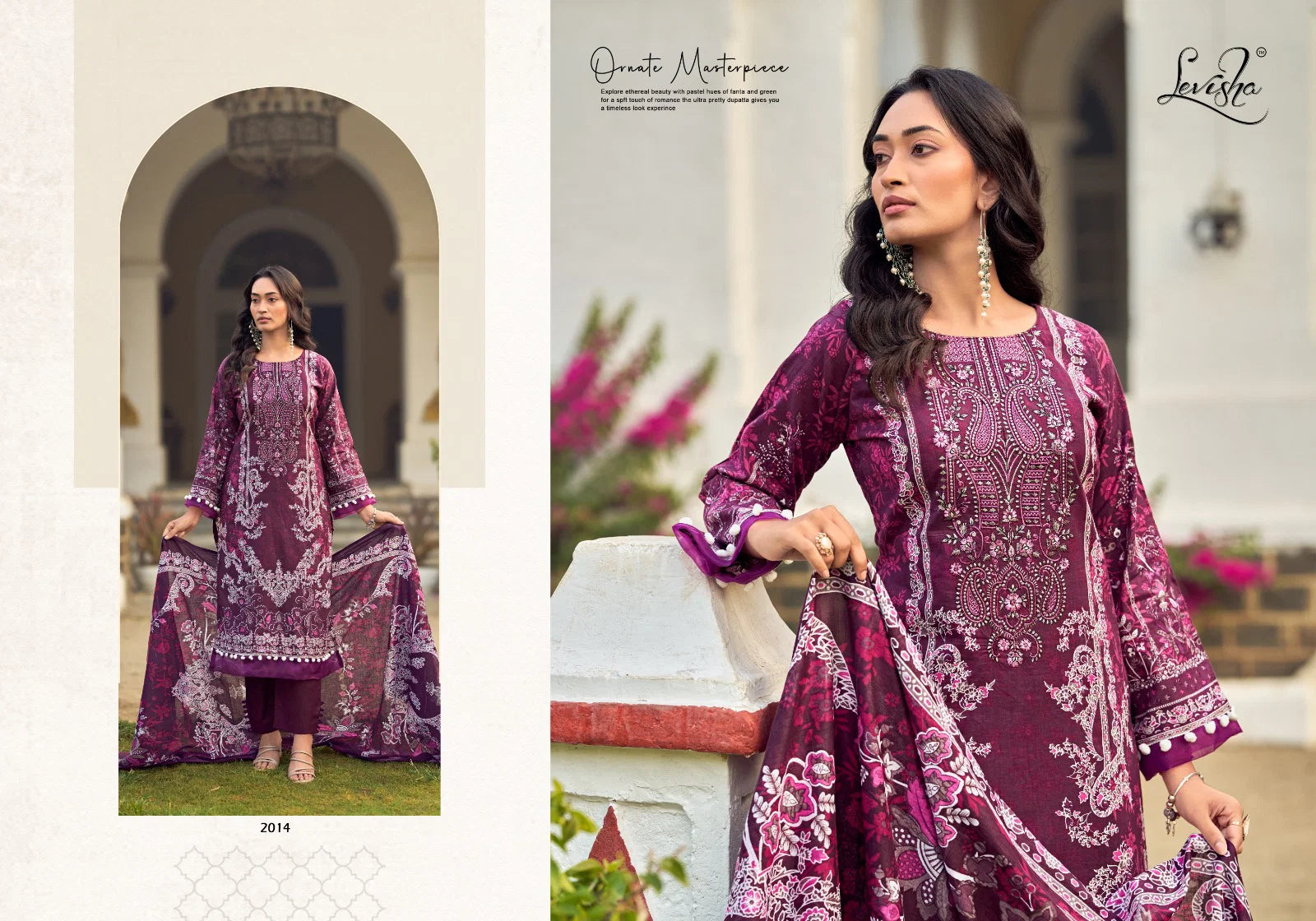 Levisha Muskan Vol 2 Cambric Cotton Print Embroidery Work Dress Material