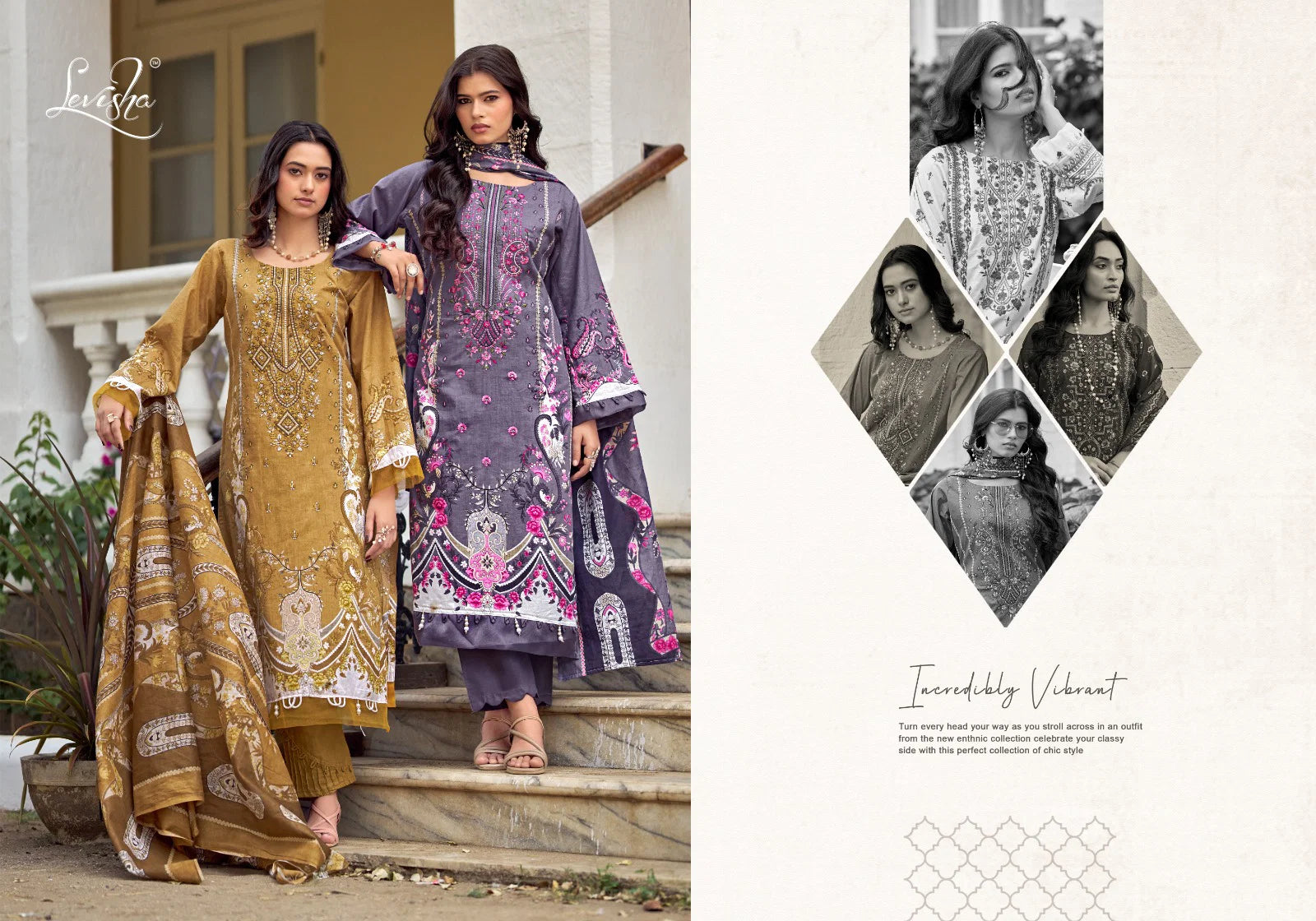 Levisha Muskan Vol 2 Cambric Cotton Print Embroidery Work Dress Material