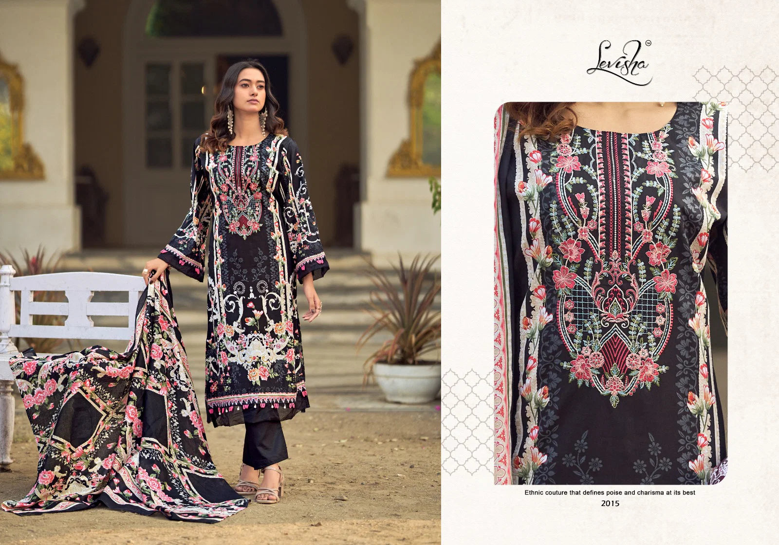 Levisha Muskan Vol 2 Cambric Cotton Print Embroidery Work Dress Material