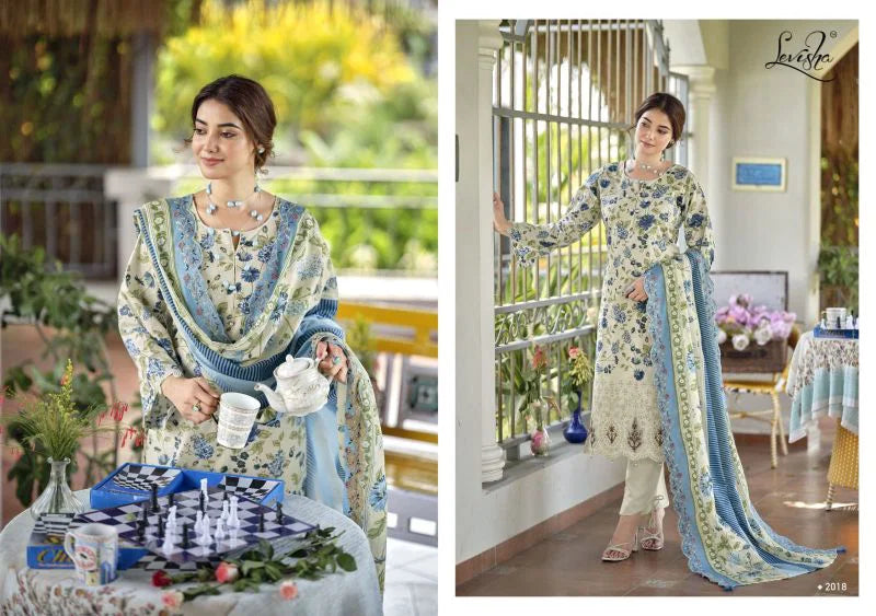 Levisha Nawazish Vol 2 Cambric Lawn Cotton Embroidered Dress Material