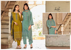 Levisha Zubia Cambric Cotton Embroidered Dress Material