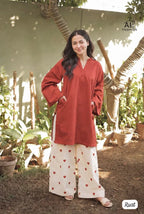 Little Hearts Vol 1 Rayon Embroidered Kurti With Bottom