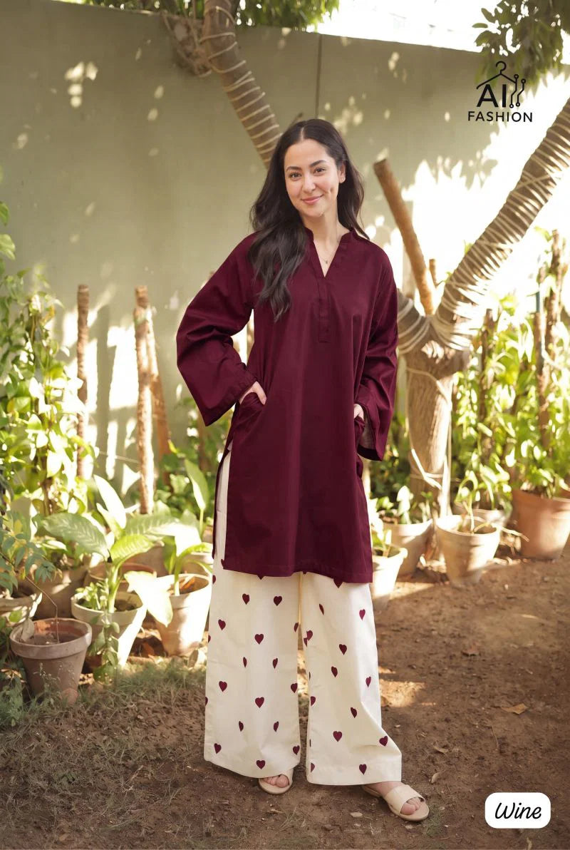 Little Hearts Vol 1 Rayon Embroidered Kurti With Bottom
