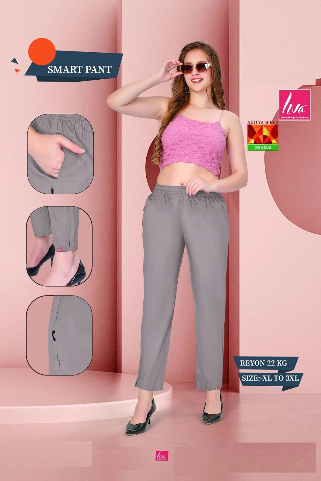 Liva Smart Pants Vol 1 Rayon Casual Wear Pants Collection