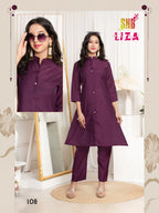 Liza Vol 01 Vartican Silk Kids Wear Top With Bottom Collection