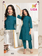 Liza Vol 01 Vartican Silk Kids Wear Top With Bottom Collection