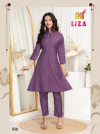Liza Vol 01 Vartican Silk Kids Wear Top With Bottom Collection
