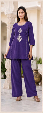 Lrc 04 Dhabu Cotton Embroidered Co Ord Set Collection